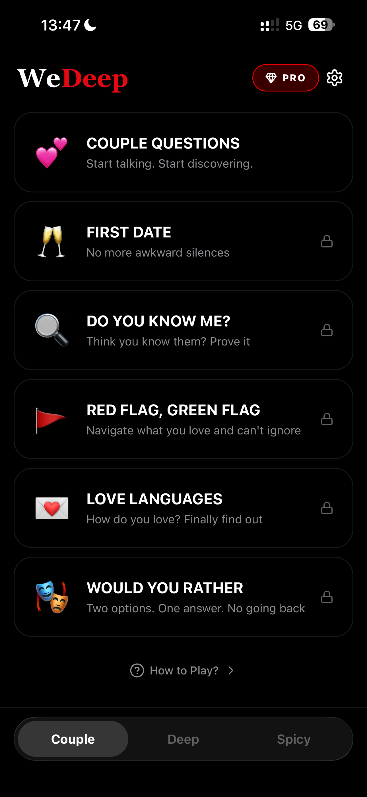 WeDeep Couple category